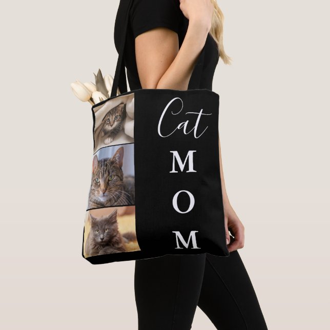 Bolsa Tote Cat Mãe 3 Foto (Close Up)