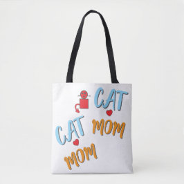 Bolsa Tote Cat Mãe Felina Fresca Gota com Personalização Opci