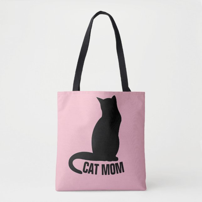 Bolsa Tote CAT MOM PinkTote Purse (Frente)