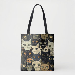 Bolsa Tote Cat Pattern Artsy