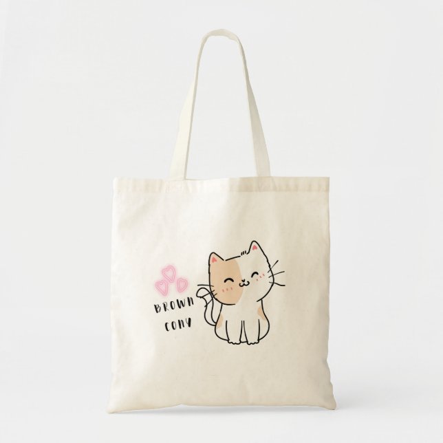 Bolsa Tote Cat Pinky Design Tote Bags (Frente)