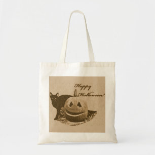 Bolsa Tote Cat & Pumpkin Feliz Dia das Bruxas