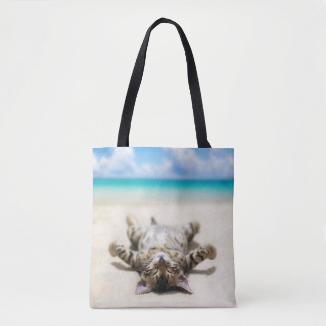 Bolsa Tote Cat Sunbelt na praia (Frente)