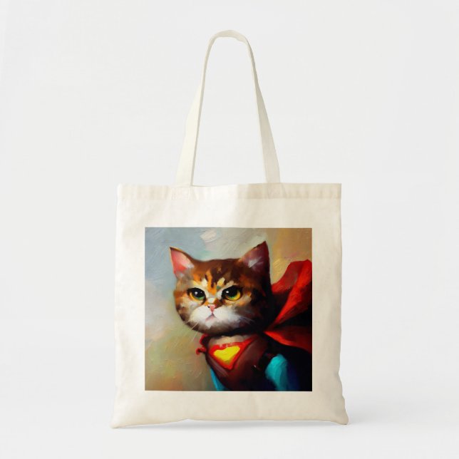 Bolsa Tote Cat Superherói (Frente)