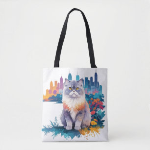 Bolsa Tote Cat Vintage Animal Nature Environment Pintura de A