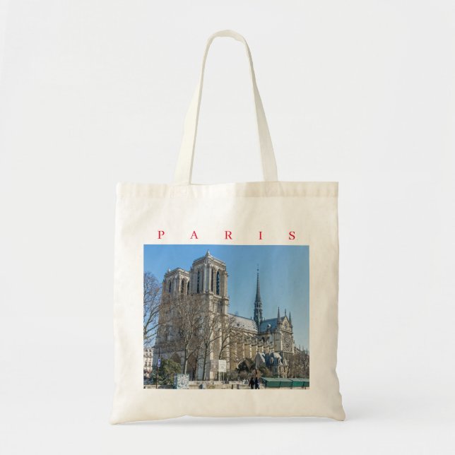 Bolsa Tote Catedral de Paris Notre Dame, sacola (Frente)