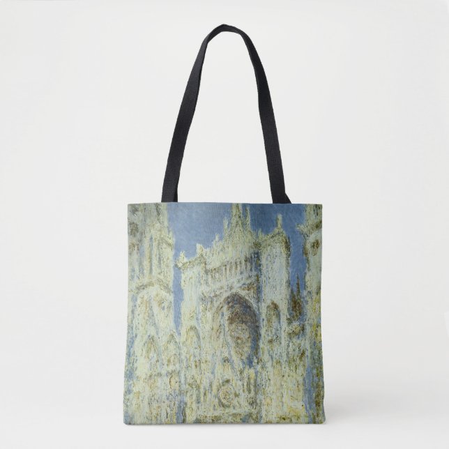 Bolsa Tote Catedral de Rouen West Facade Sunlight, Claude Mon (Frente)