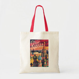Bolsa Tote Catedral de São Basílio Rússia Ilustração Viagem