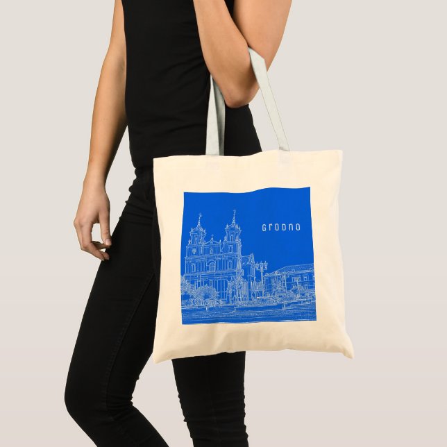 Bolsa Tote Catedral Urbana de Arquitetura de Grodno Belarus (Frente (produto))