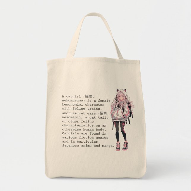Bolsa Tote Catgirl (Frente)