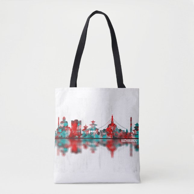 Bolsa Tote Catmandu Nepal Skyline (Frente)