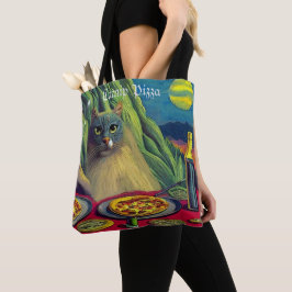 Bolsa Tote Catnip Pizza (2 caras):