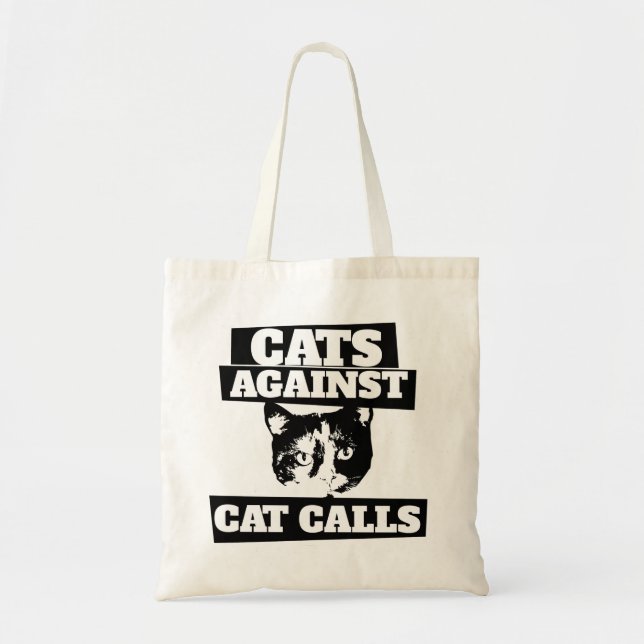 Bolsa Tote Cats against cat calls (Frente)