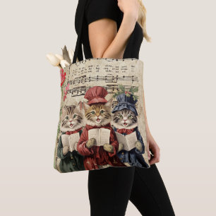 Bolsa Tote Cats de Natal