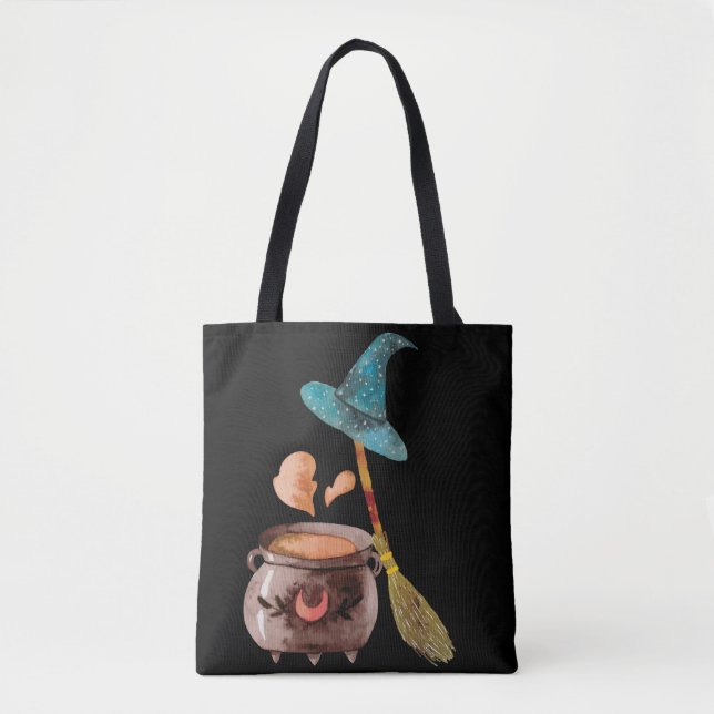 Bolsa Tote Cauldron da bruxa (Frente)