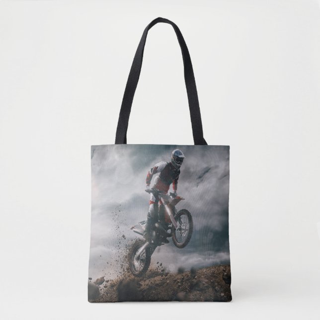 Bolsa Tote Cavaleiro-da-motocross (Frente)