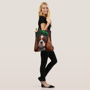 Bolsa Tote Cavaleiro Rei Charles Spaniel na Rua. Dia de Patri