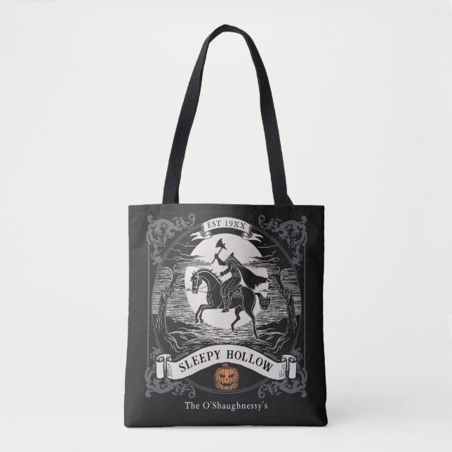 Bolsa Tote Cavaleiro Sem Cabeça com Sono Hollow Nome do Dia d (Frente)