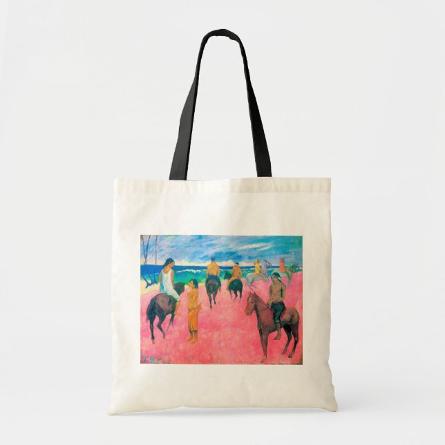 Bolsa Tote Cavaleiros na praia, Gauguin (Frente)