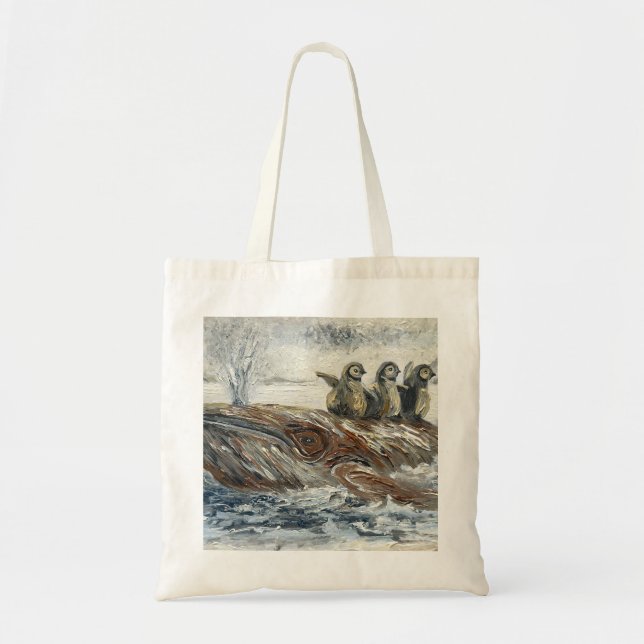 Bolsa Tote Cavalgadores de Baleias Baleia Caprichosa e Pingui (Frente)