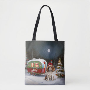 Bolsa Tote Cavalier King Charles Spaniel Caravana Natal 