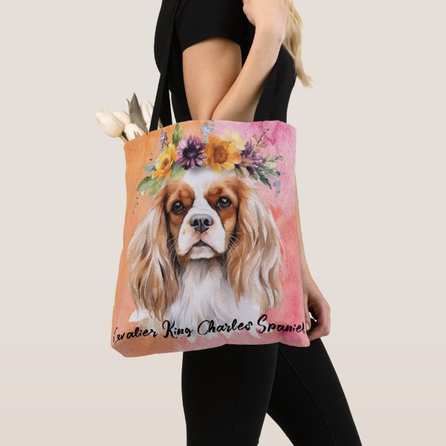 Bolsa Tote Cavalier King Charles Spaniel Dog (Close Up)