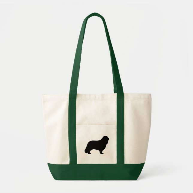 Bolsa Tote Cavalier King Charles Spaniel Dog Breed Silhouette (Frente)