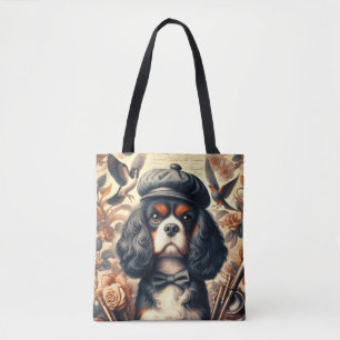 Bolsa Tote Cavalier King Charles Spaniel Painting