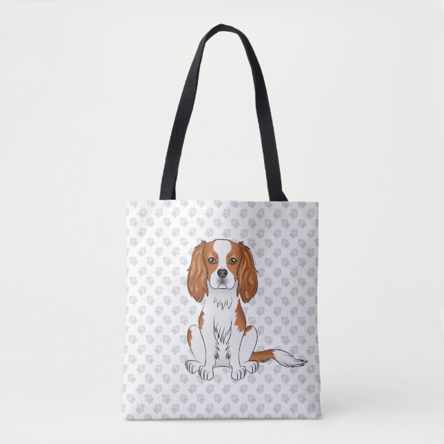 Bolsa Tote Cavalier King Charles Spaniel & Patas Blenheim (Frente)