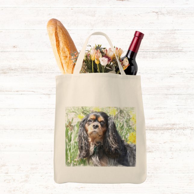 Bolsa Tote Cavalier King Charles Spaniel pintado (Criador carregado)