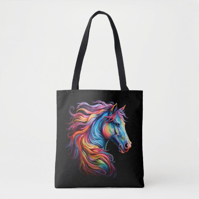 Bolsa Tote Cavalo Arco-íris (Frente)