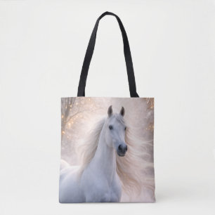 Bolsa Tote Cavalo Branco Bonito na Neve