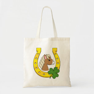 Bolsa Tote Cavalo castanho giro-bonito com sapato de cavalo O