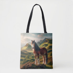 Bolsa Tote Cavalo Clydesdale Highlands da Escócia