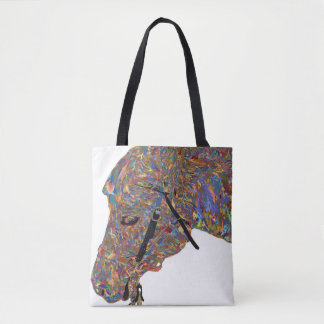 Bolsa Tote Cavalo de Arte Colorido