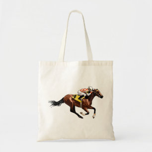 Bolsa Tote Cavalo de corrida e Jockey