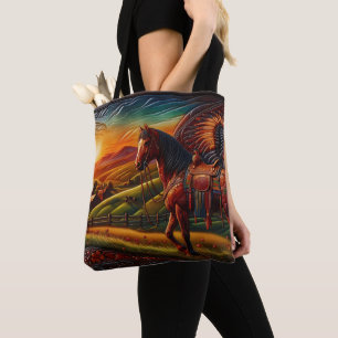 Bolsa Tote Cavalo De Couro Ao Sol