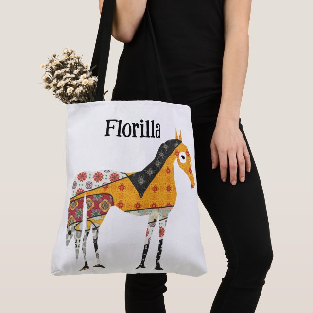 Bolsa Tote Cavalo de Folha (Close Up)
