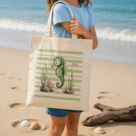 Bolsa Tote Cavalo-Marinho no Jardim das Marés