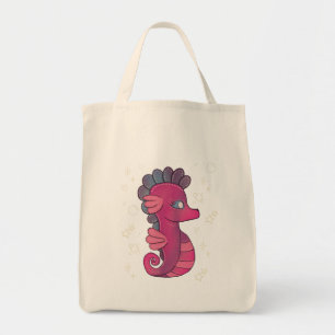 Bolsa Tote Cavalo-Marinho Punky Cavalinho-Marinho Rosa Fofo