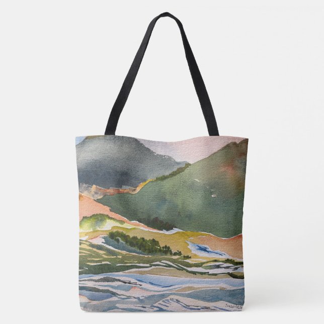 Bolsa Tote Cavalo, Montanha, Rio (Verso)