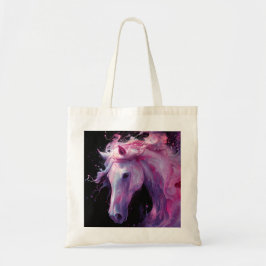 Bolsa Tote Cavalo no Esplendor 1 de Abstrato rosa e roxo