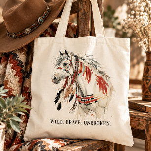 Bolsa Tote Cavalo Pintado Selvagem Bravo Indomável