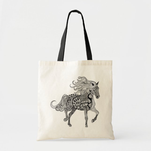 Bolsa Tote Cavalo preto inspirado (Frente)