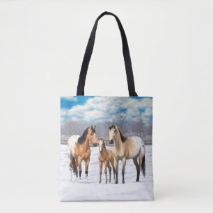Bolsa Tote Cavalos Appaloosa De Pele Escareca