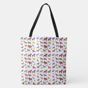 Bolsa Tote Cavalos Dala Suecos Multicoloridos