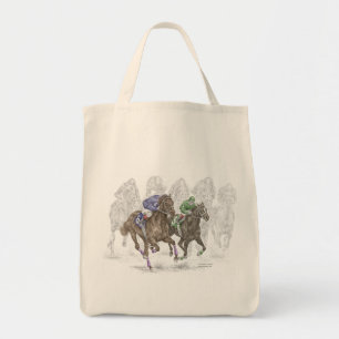 Bolsa Tote Cavalos de raça de galope