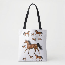 Bolsa Tote Cavalos de toalha