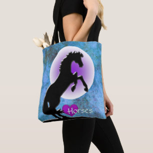 Bolsa Tote Cavalos do Coração V (azul/verde)