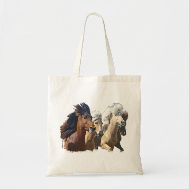 Bolsa Tote Cavalos islandêses (Frente)